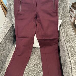LOFT Burgundy Skinny Pants